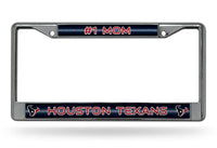 Wholesale # 1 Mom Texans Glitter Chrome Frame