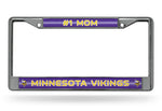 Wholesale # 1 Mom Vikings Glitter Chrome Frame