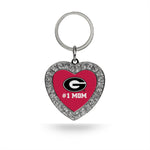 Wholesale #1 Mom Georgia Rhinestone Heart Keychain