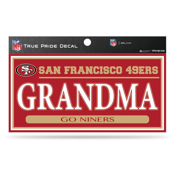 Wholesale 49ers 3" X 6" True Pride Decal - Grandma