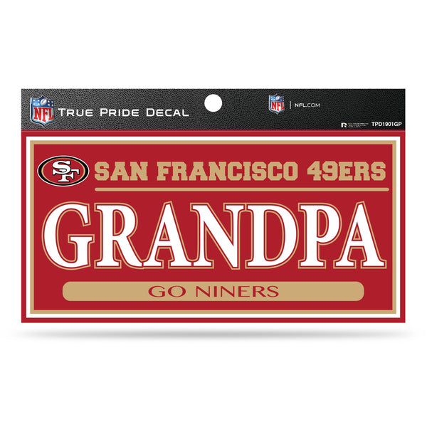 Wholesale 49ers 3" X 6" True Pride Decal - Grandpa