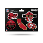 Wholesale 49'ers 5-Pc Sticker Sheet