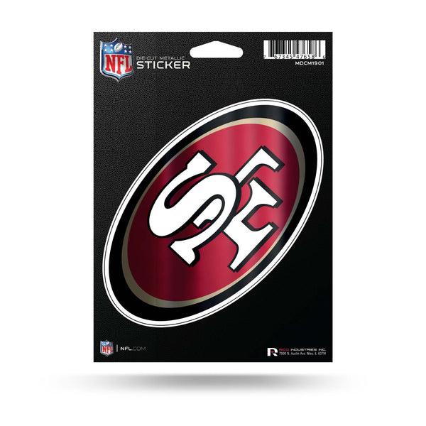 Wholesale 49ers Die Cut Metallic Sticker