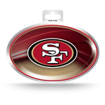 Wholesale 49ers Metallic Oval Sticker