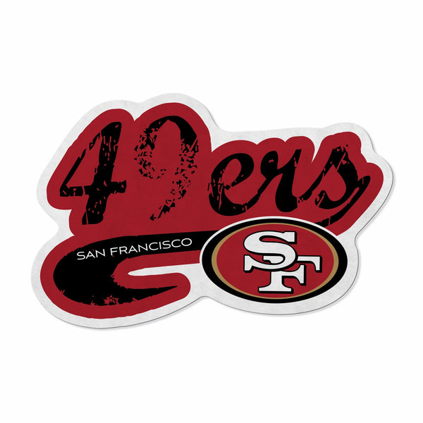 Wholesale 49Ers Shape Cut Logo With Header Card - Distressed Design