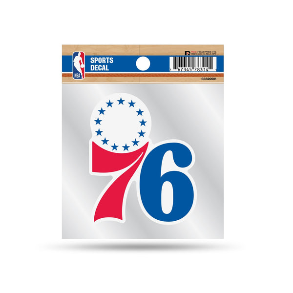 Wholesale 76ers Clear Backer Decal W/ Primary Logo (4"X4")