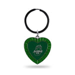 Wholesale Adams State University Colored Rhinestone Heart Keychain - Green