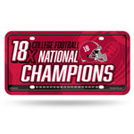 Wholesale Alabama University 18 Time College Football Champs Metal Auto Tag