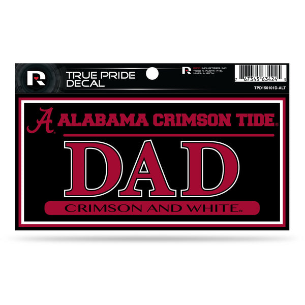 Wholesale Alabama University 3" X 6" True Pride Decal - Dad (Alternate)