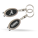 Wholesale Alabama University - Carbon Fiber Design - Silver Spinner Keychain