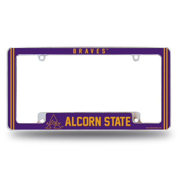 Wholesale Alcorn State Alternate Design All Over Chrome Frame - Bottom Oriented