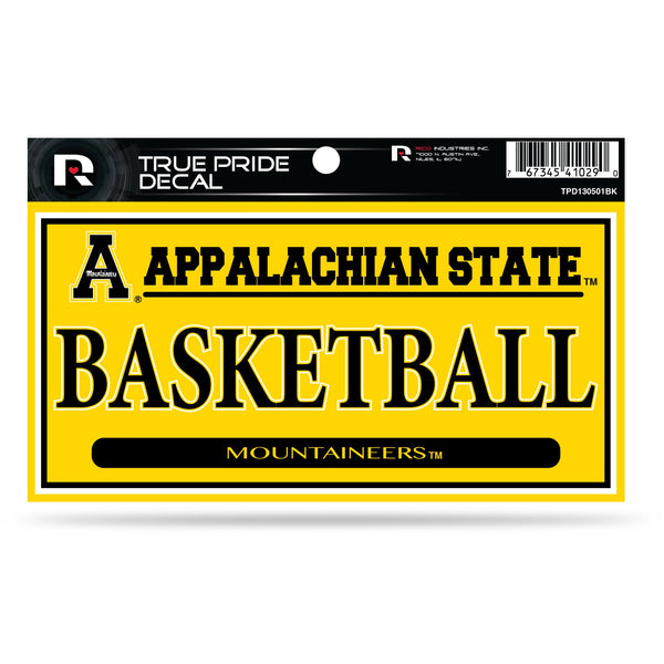Wholesale Appalachian State 3" X 6" True Pride Decal - Basketball
