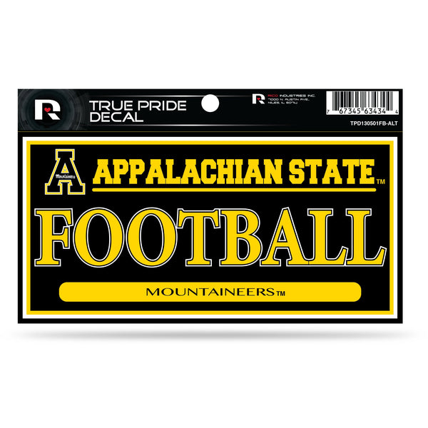 Wholesale Appalachian State 3" X 6" True Pride Decal - Football (Alternate)