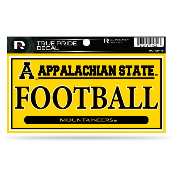 Wholesale Appalachian State 3" X 6" True Pride Decal - Football