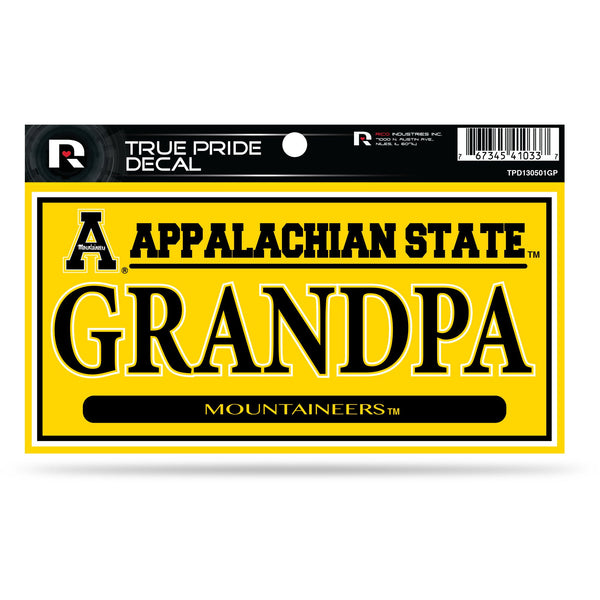 Wholesale Appalachian State 3" X 6" True Pride Decal - Grandpa