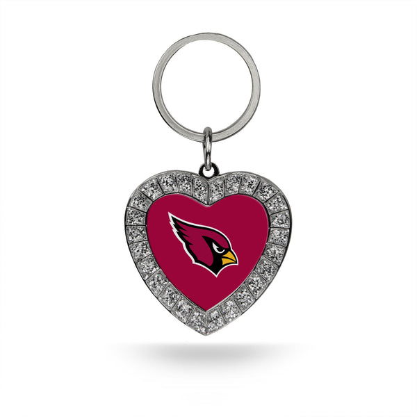 Wholesale Arizona Cardinals Rhinestone Heart Keychain