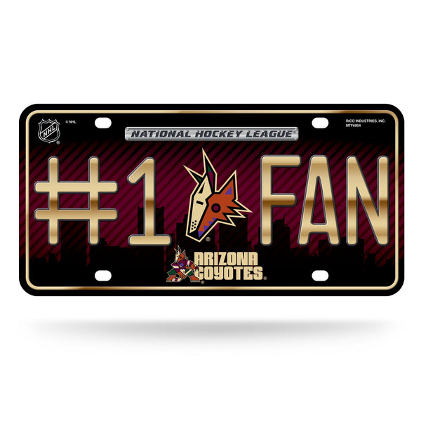 Wholesale Arizona Coyotes #1 Fan Metal Auto Tag