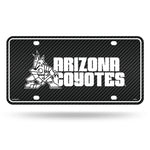 Wholesale Arizona Coyotes - Carbon Fiber Design - Metal Auto Tag