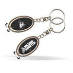 Wholesale Arizona Coyotes - Carbon Fiber Design - Oval Spinner Keychain