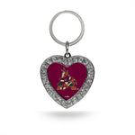 Wholesale Arizona Coyotes Rhinestone Heart Keychain