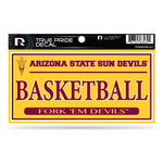 Wholesale Arizona State 3" X 6" True Pride Decal - Basketball (Alternate)