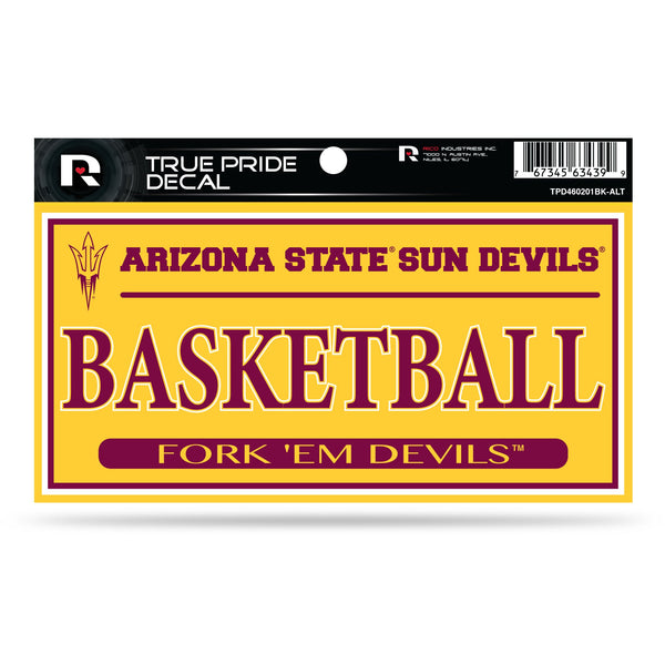 Wholesale Arizona State 3" X 6" True Pride Decal - Basketball (Alternate)