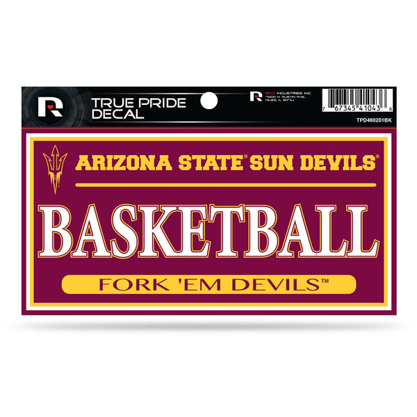 Wholesale Arizona State 3" X 6" True Pride Decal - Basketball