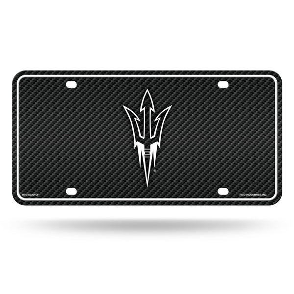 Wholesale Arizona State - Carbon Fiber Design - Metal Auto Tag