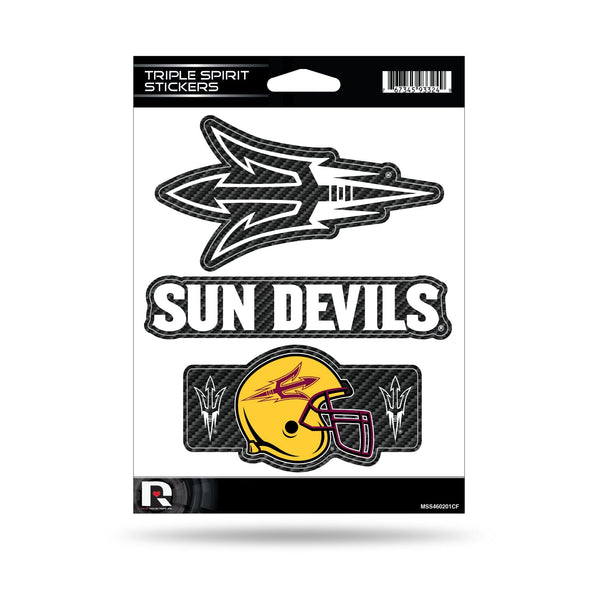 Wholesale Arizona State - Carbon Fiber Design - Triple Spirit Stickers