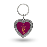 Wholesale Arizona State Rhinestone Heart Key Chain