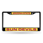 Wholesale Arizona State Sun Devils Black Laser Chrome 12 x 6 License Plate Frame