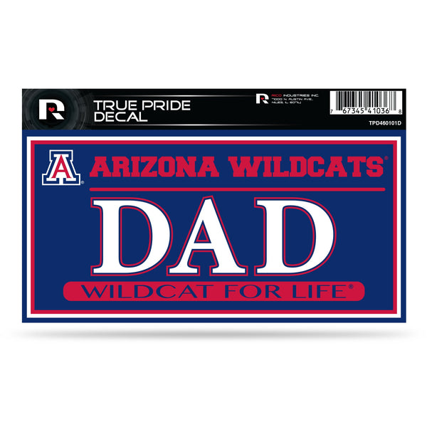 Wholesale Arizona University 3" X 6" True Pride Decal - Dad