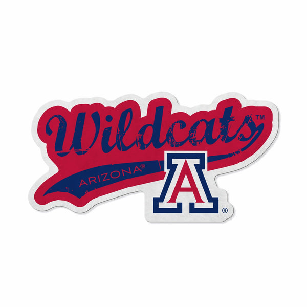 Wholesale Arizona University Shape Cut Logo With Header Card - Distressed Design