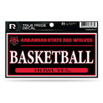 Wholesale Arkansas State 3" X 6" True Pride Decal - Basketball (Alternate)