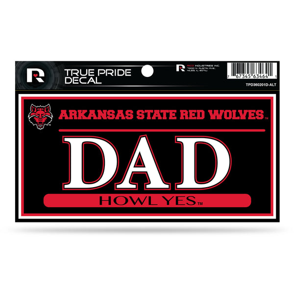 Wholesale Arkansas State 3" X 6" True Pride Decal - Dad (Alternate)