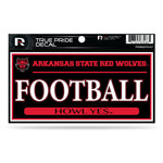 Wholesale Arkansas State 3" X 6" True Pride Decal - Football (Alternate)