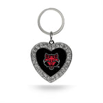 Wholesale Arkansas State Rhinestone Heart Keychain