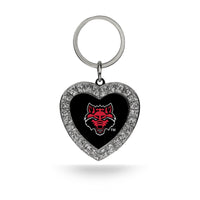 Wholesale Arkansas State Rhinestone Heart Keychain