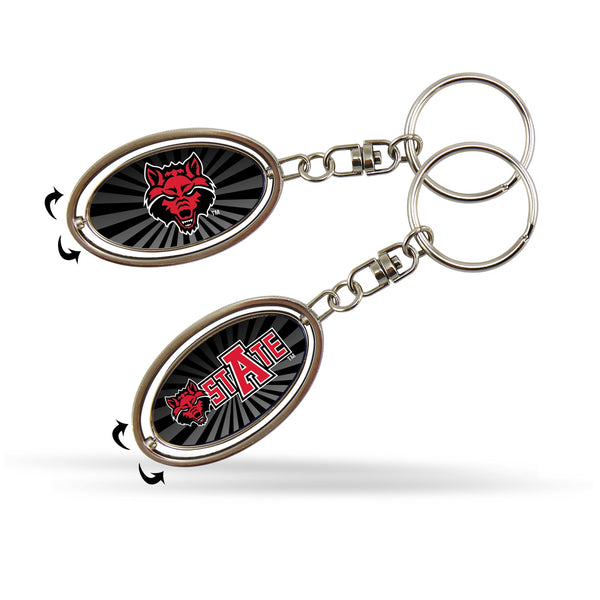 Wholesale Arkansas State Silver Spinner Keychain