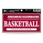 Wholesale Arkansas University 3" X 6" True Pride Decal - Basketball