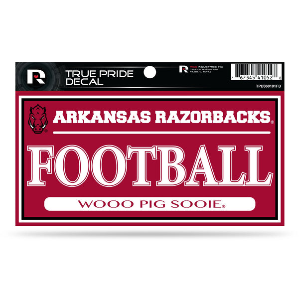 Wholesale Arkansas University 3" X 6" True Pride Decal - Football