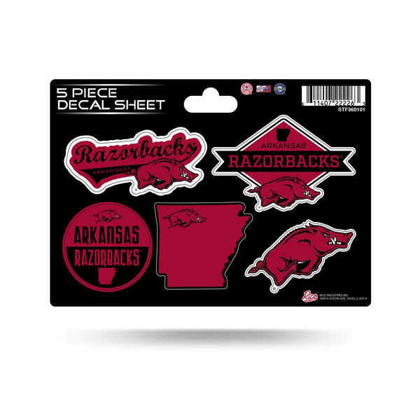 Wholesale Arkansas University 5-Pc Sticker Sheet