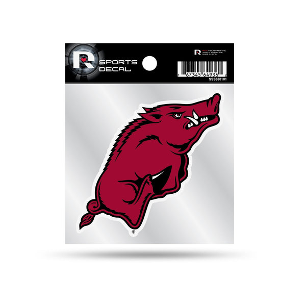 Wholesale Arkansas University Clear Backer Decal W/ Primary Logo (4"X4")