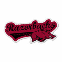 Wholesale Arkansas University Shape Cut Logo With Header Card - Distressed Design