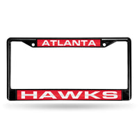Wholesale Atlanta Hawks Black Laser Chrome 12 x 6 License Plate Frame