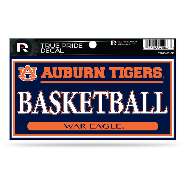 Wholesale Auburn 3" X 6" True Pride Decal - Basketball