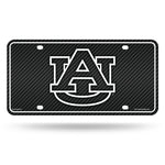 Wholesale Auburn - Carbon Fiber Design - Metal Auto Tag