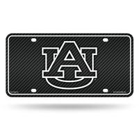 Wholesale Auburn - Carbon Fiber Design - Metal Auto Tag