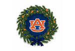 Wholesale Auburn Holiday Wreath Shape Cut Pennant