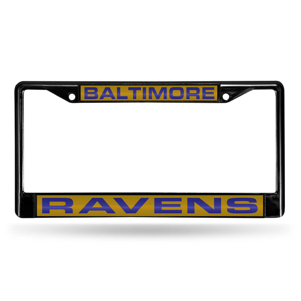 Wholesale Baltimore Ravens Black Laser Chrome 12 x 6 License Plate Frame